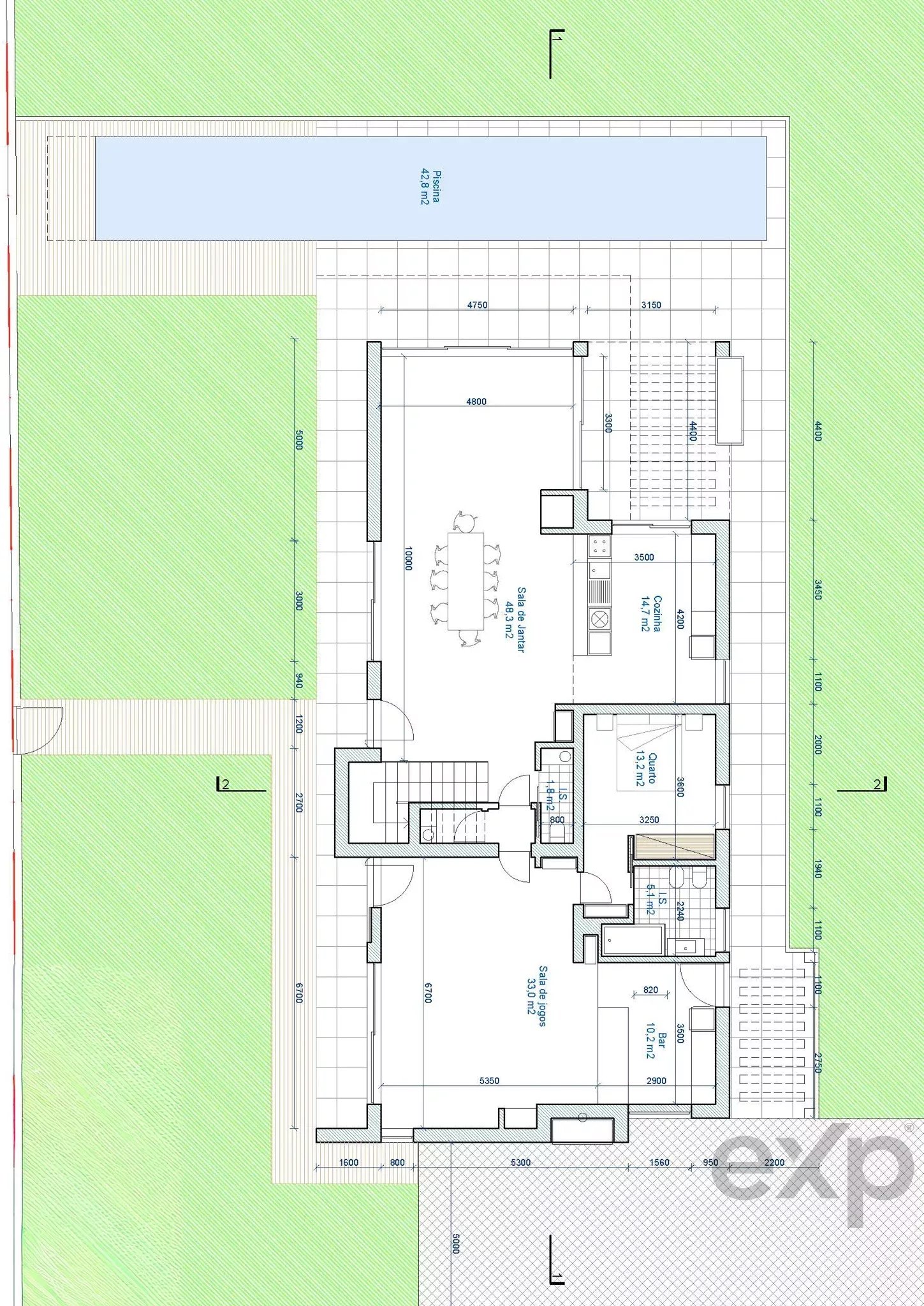 T4 House with a 17.5 m Heated Pool and Independent Apartment in Lagos 87053563 image 33