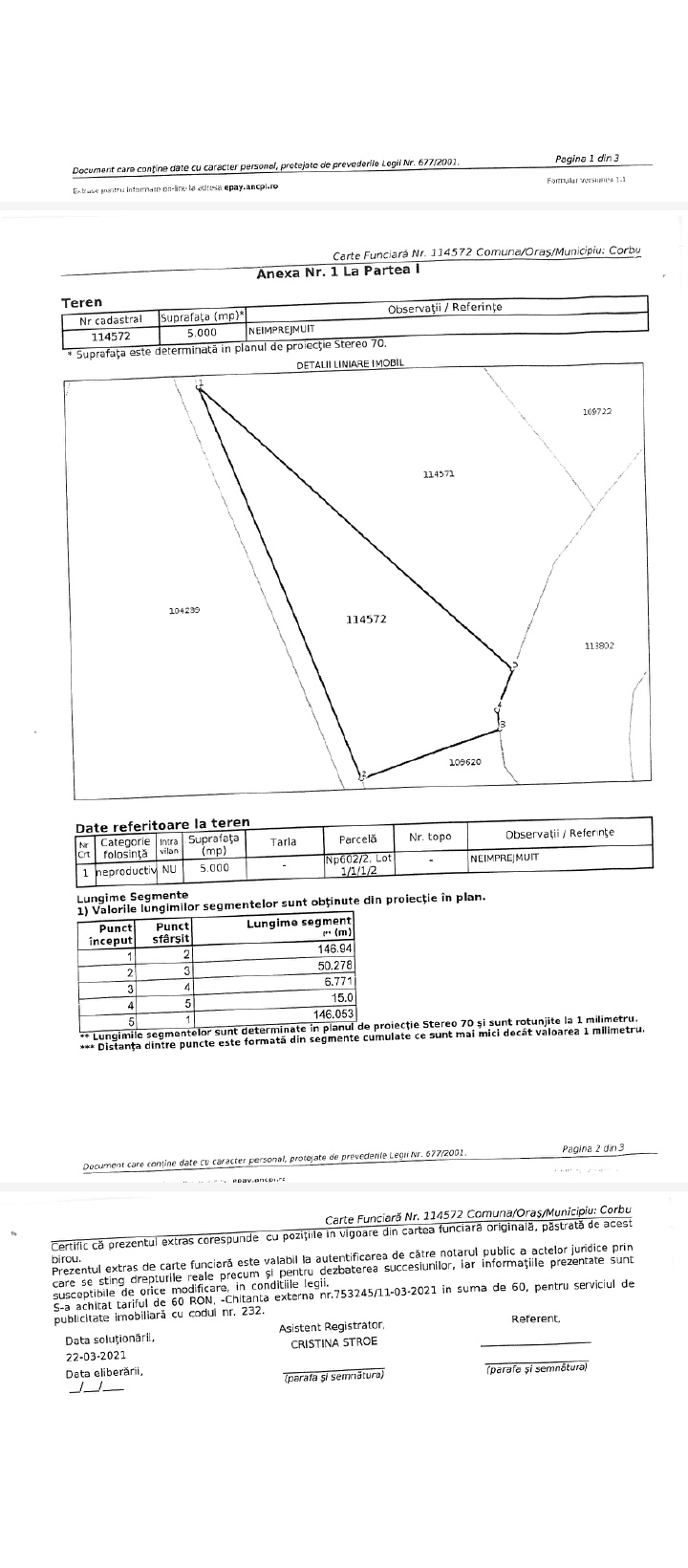 De vânzare teren extravilan 5000 m², Loc. Corbu ( Port Midia ) , Jud. Constanta