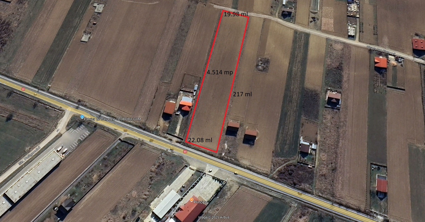 Teren intravilan 4514 mp de vânzare, Luizi Călugara