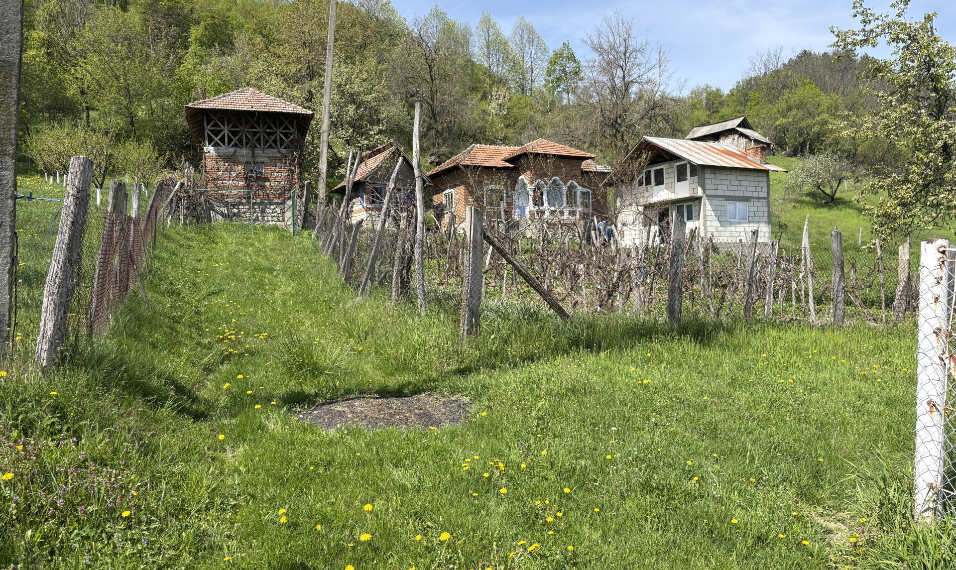 Casă la roșu + 2 case tradiționale | 14.613 mp teren | Aproape de A1 Tigveni