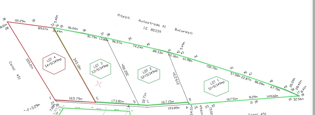 Undeveloped Land 154,047 sqm | A1 Highway Access Pitești – București | Căteasca 3