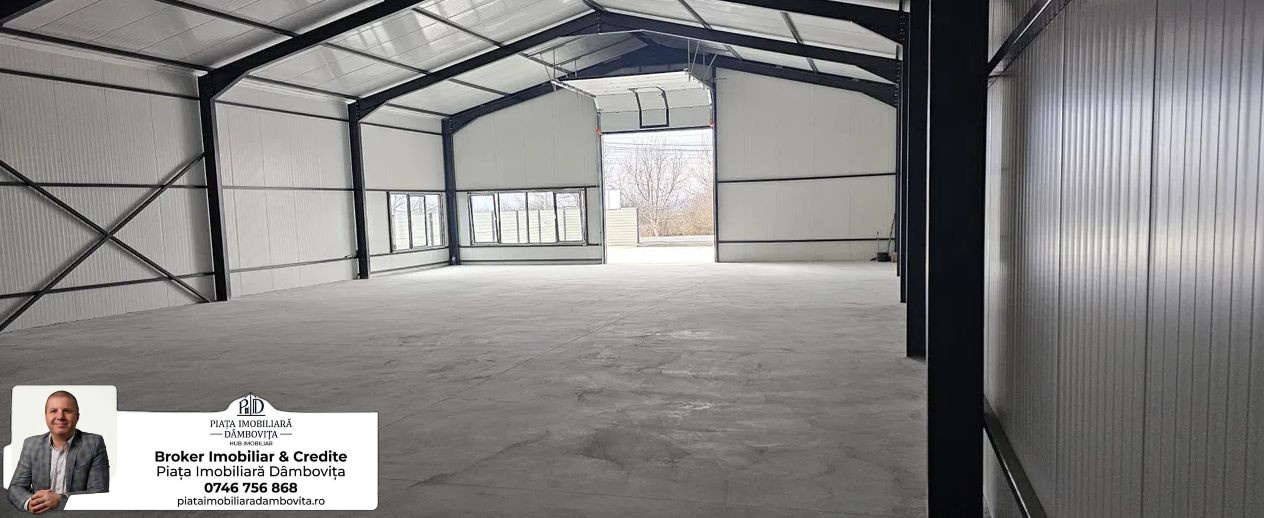 ÎNCHIRIERE Hală / Depozit 370 mp – Aninoasa, Dâmbovița – Nouă/Gata de Utilizare