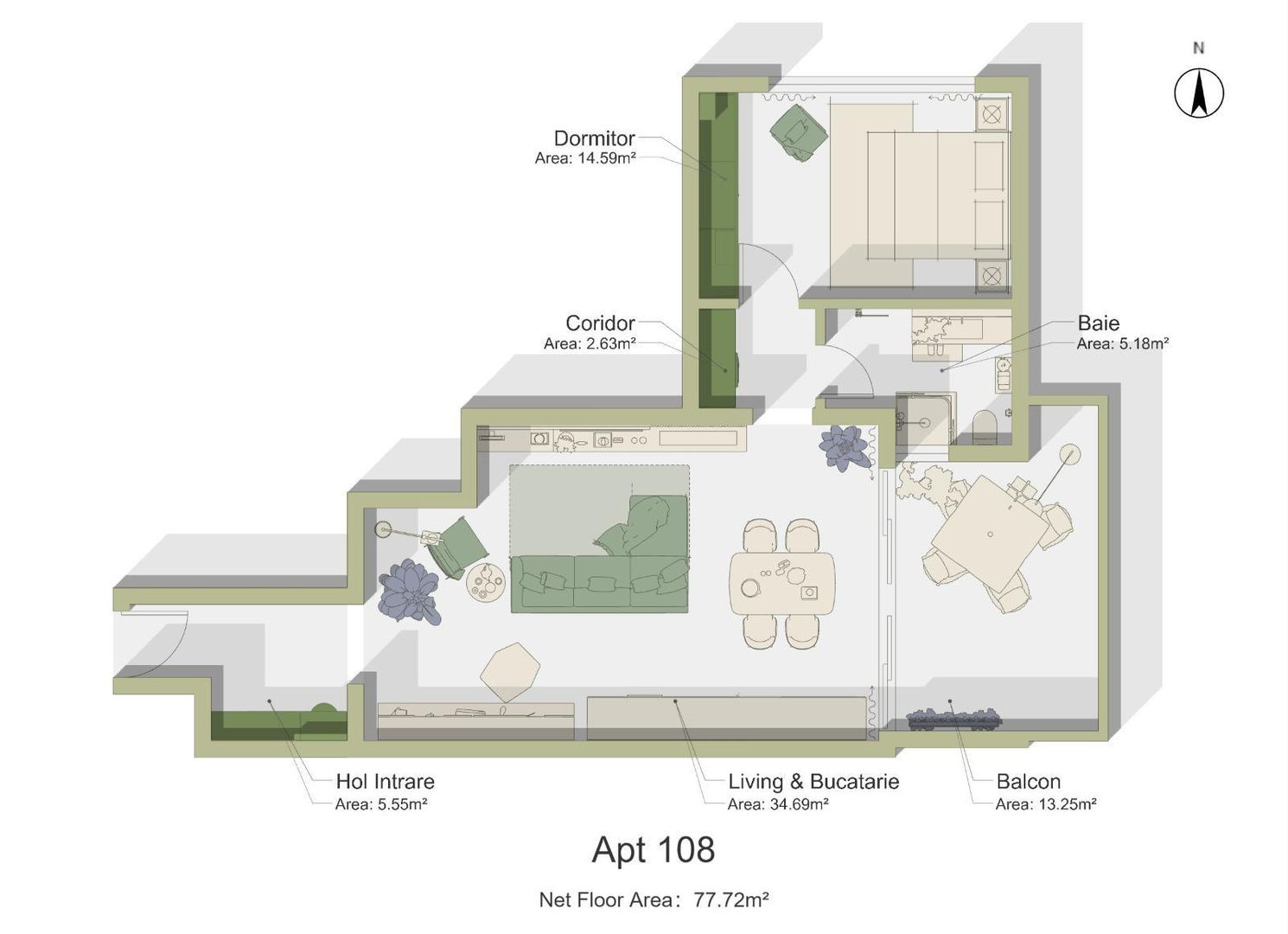 Apartament 2 camere - Intabulat - Predare la cheie - Sibbiu