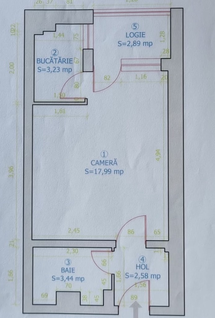 Studio de vânzare în BV Brasov, 35 m²