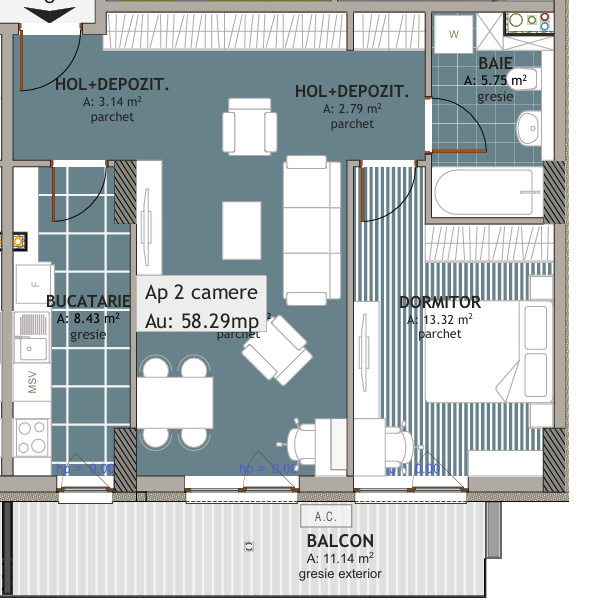 Apartament de vânzare în CJ Cluj-Napoca, 51 m²