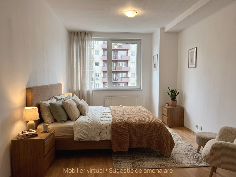 Apartament 2 camere, 55 mp, luminos, etaj 2 - 0% Comision