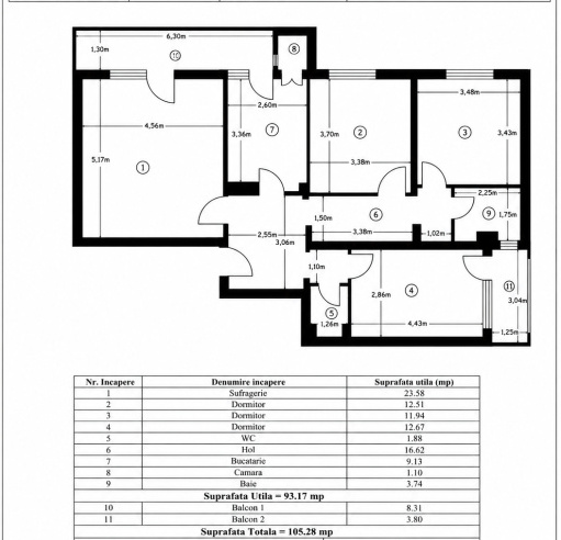 Apartament de vânzare în AG Pitesti, Constantin Brancoveanu Nr. 3 ([object Object]), 127 m²