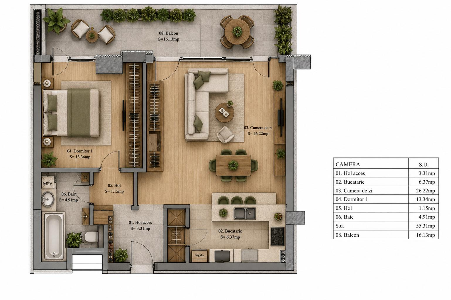 Apartament de vânzare în B Bucuresti, 90 m²