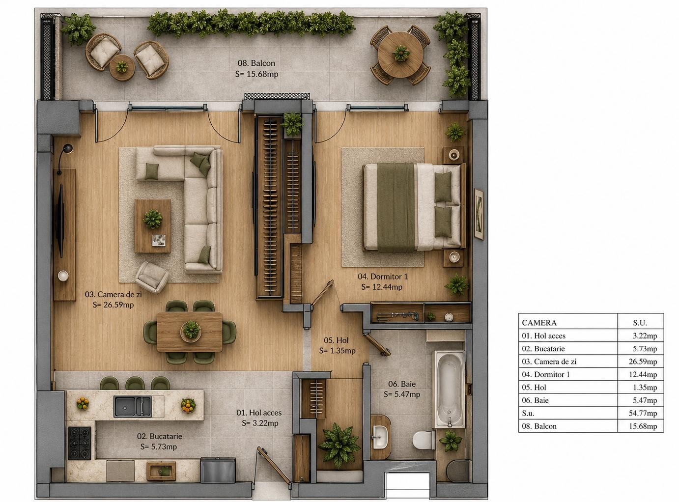 Apartament de vânzare în B Bucuresti, 90 m²