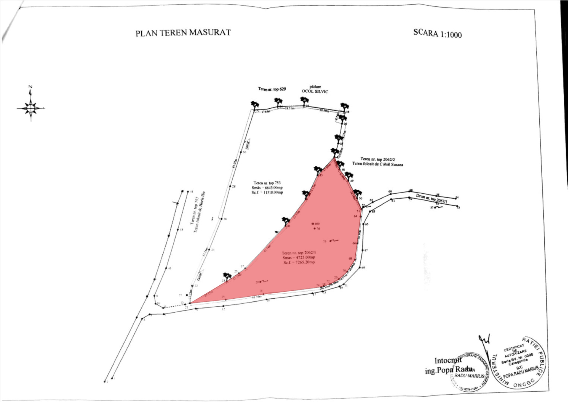 Teren de vânzare în BV Poiana Marului, Sub Masa Mare Nr. fn ([object Object])