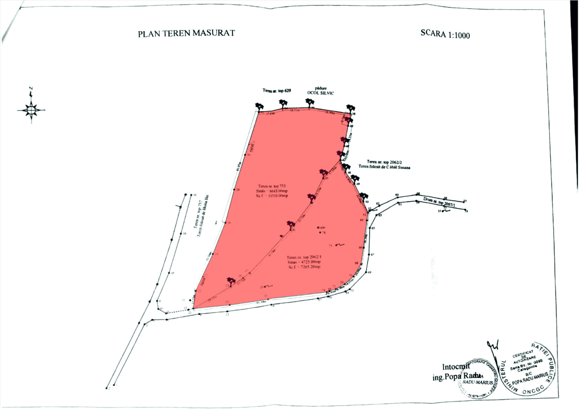 Teren de vânzare în BV Poiana Marului, Sub Masa Mare Nr. fn ([object Object])
