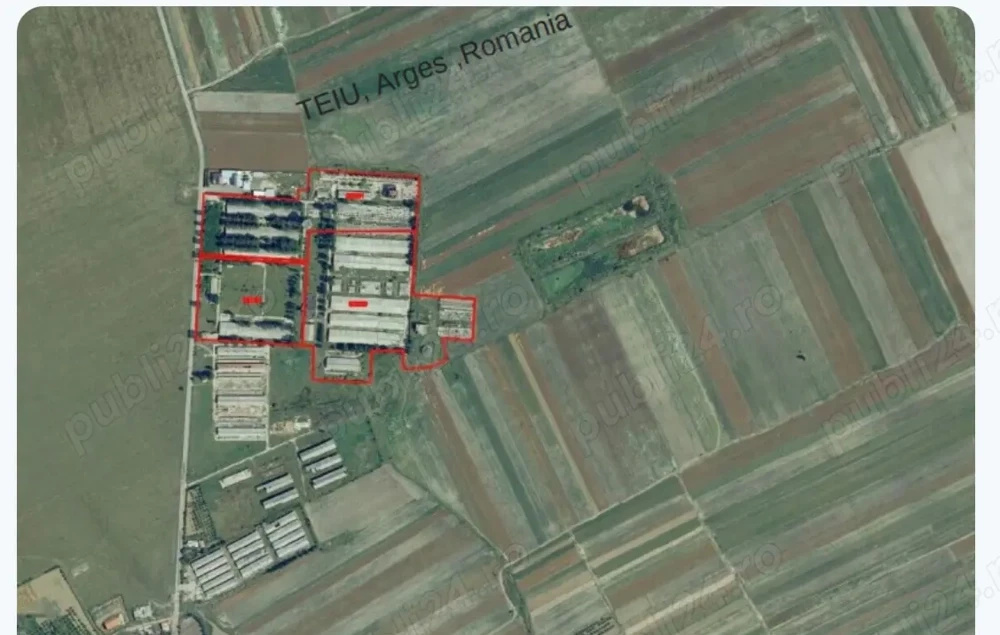 Teren industrial intravilan – 12 ha – toate utilitățile – Teiu, Argeș
