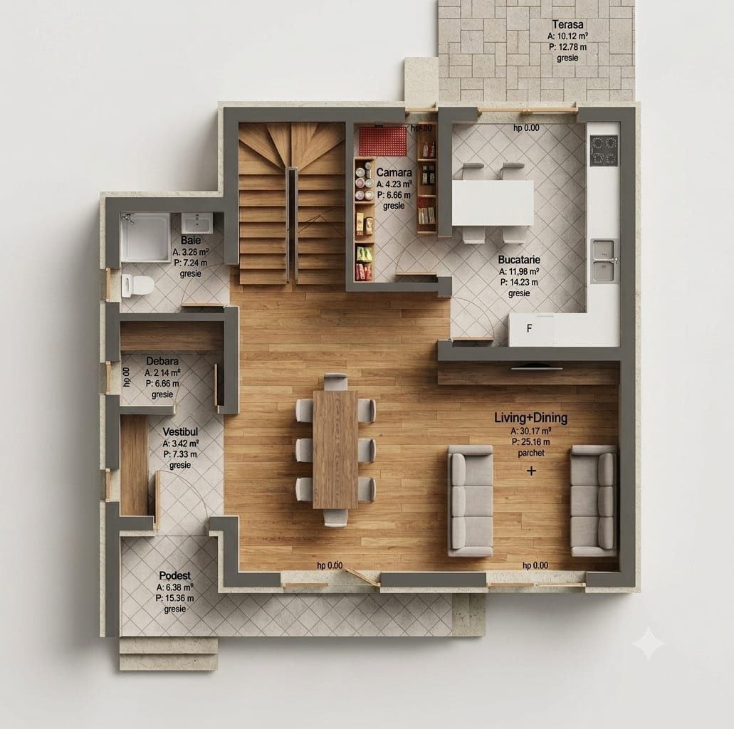 Casă de vânzare în AG Bradu, 125 m²