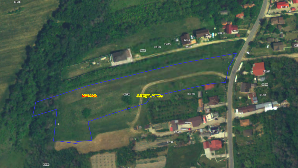 Teren de vânzare – comuna Mosoaia, zona Hintesti