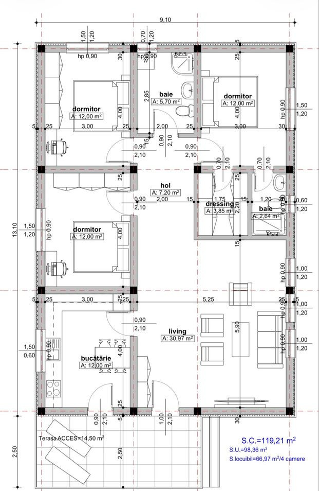 Casă de vânzare în AG Bradu, 120 m²