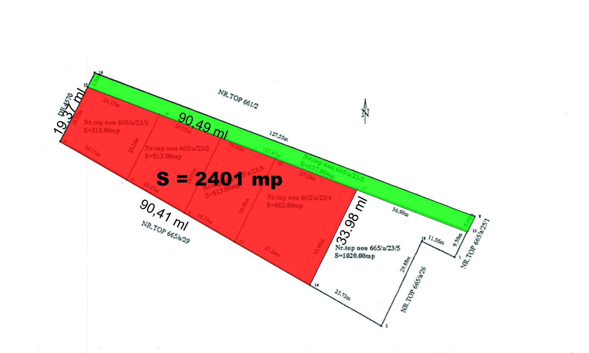 Teren intravilan 2938 mp – zona Bran | Lângă noul centru comercial