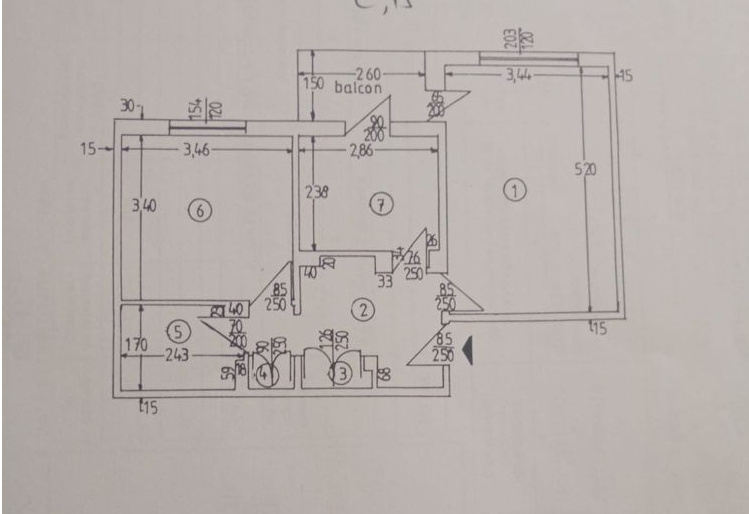 Apartament 2 camere decomandat, etaj 3, zonă Exercițiu – lângă JAM, Pitești