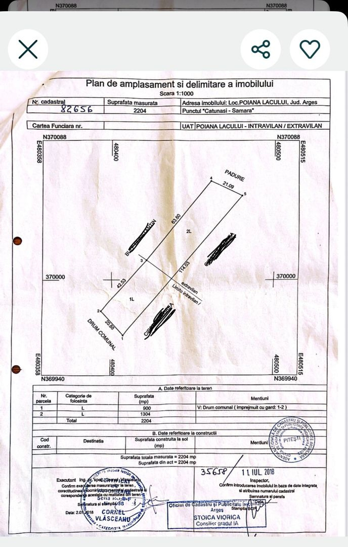 Teren 2.200 mp lângă pădure, la 11 km de Pitești – ideal pentru casă și relaxare