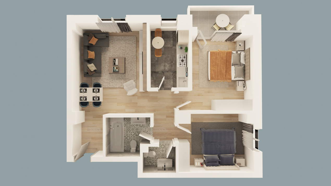 Apartament de vânzare în AG Mioveni, 77 m²