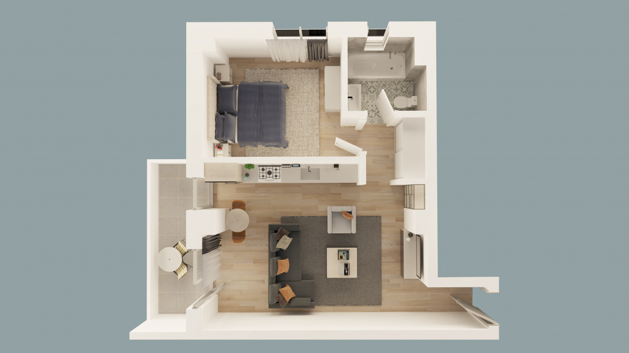 Apartament 2 camere in Mioveni | Bloc Nou | intabulat si finalizat