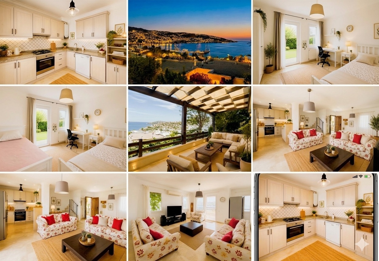 📍 Bodrum Gündoğan Teras Villaları’nda Taşınmaya hazır 4+1 müstakil villa