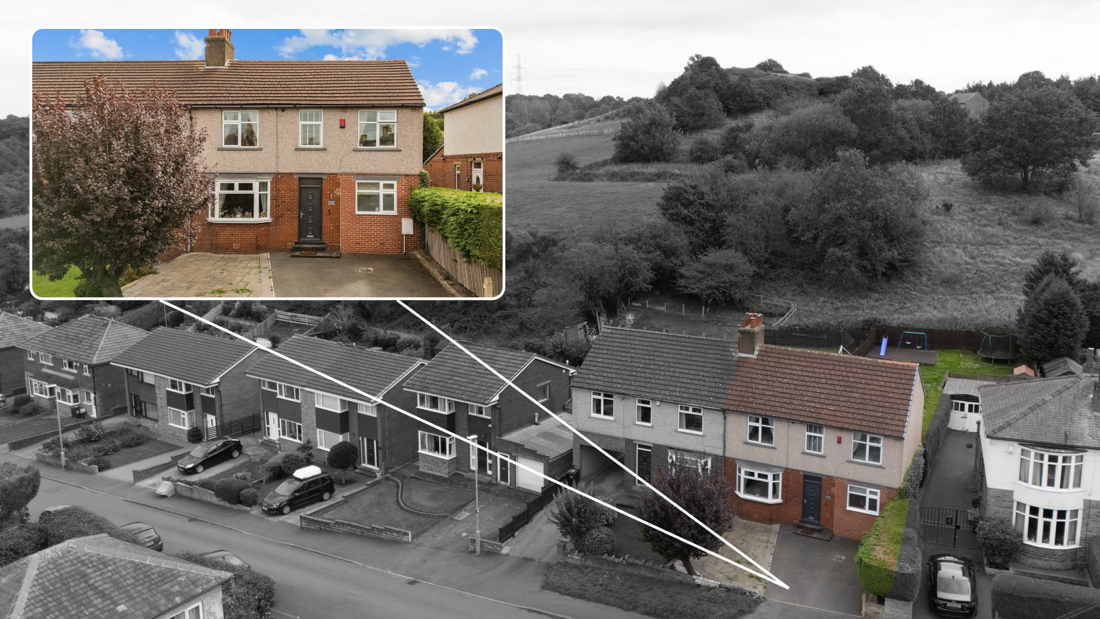 Semi Detached House for sale in Brighouse, Slade Lane, Brighouse, HD6 3PP