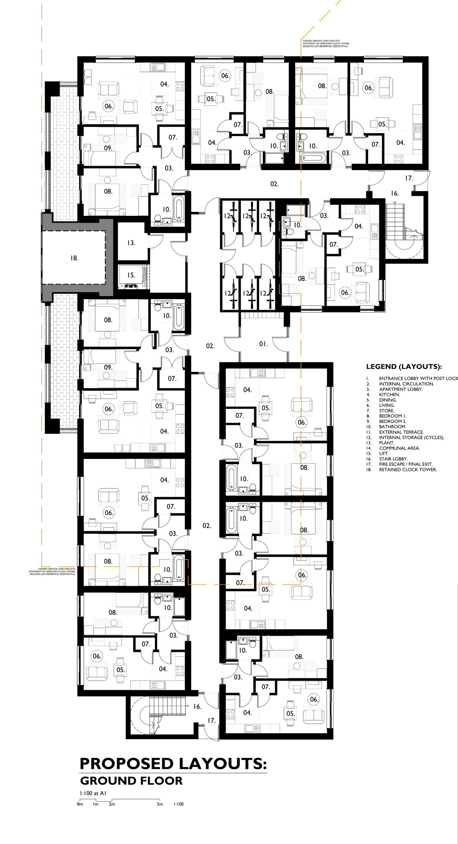 Block Of Flats for sale in Mansfield, Clock Tower Apartments, Rock Valley, Mansfield, Nottinghamshire, NG18 2HT