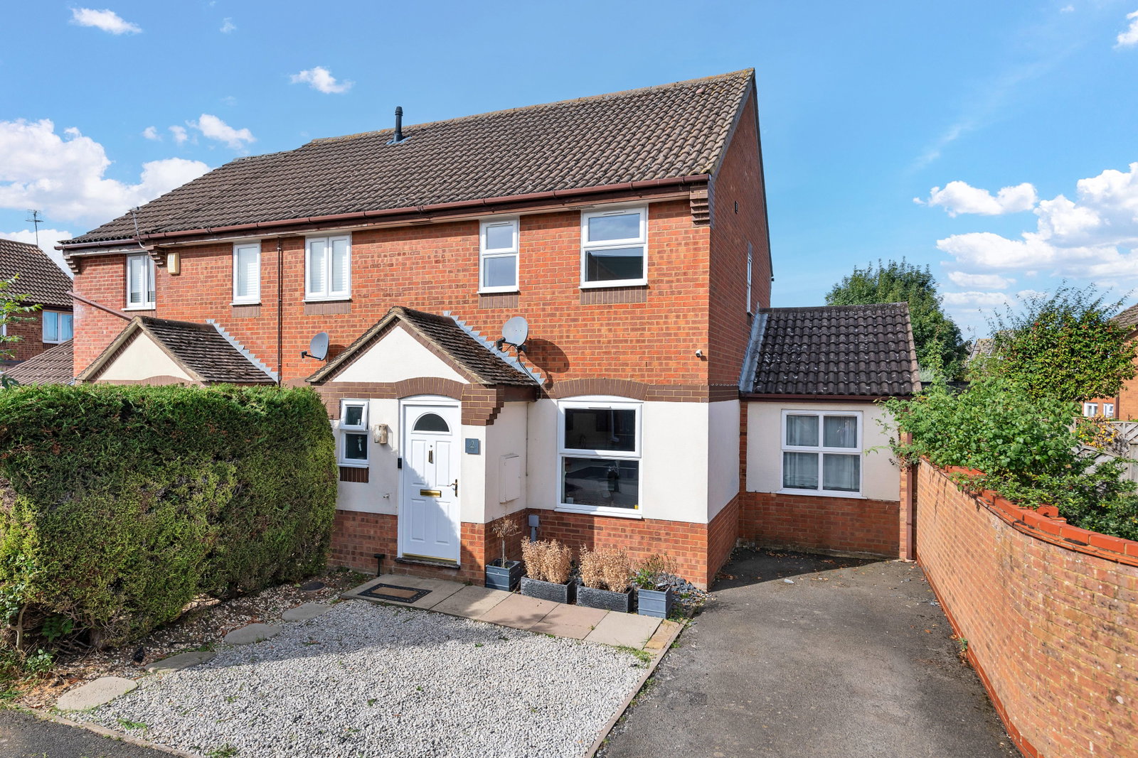 Semi Detached House for sale in Bedford, Gadsden Close, Cranfield, Bedford, MK43 0HF