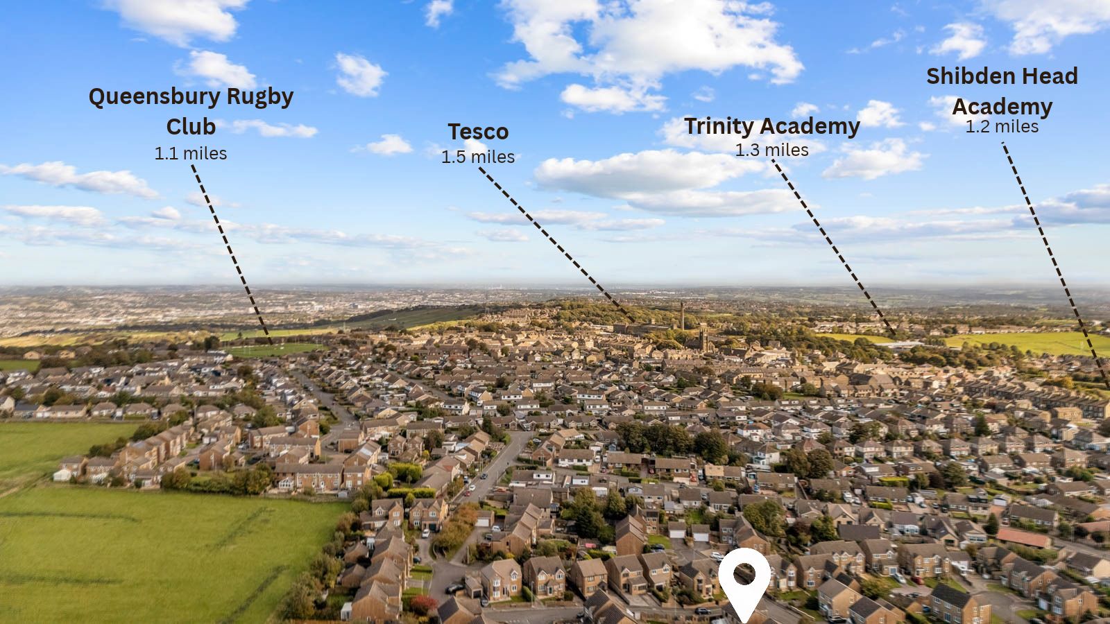 Detached House for sale in Bradford, Bradshaw View, Queensbury, BD13 2FF