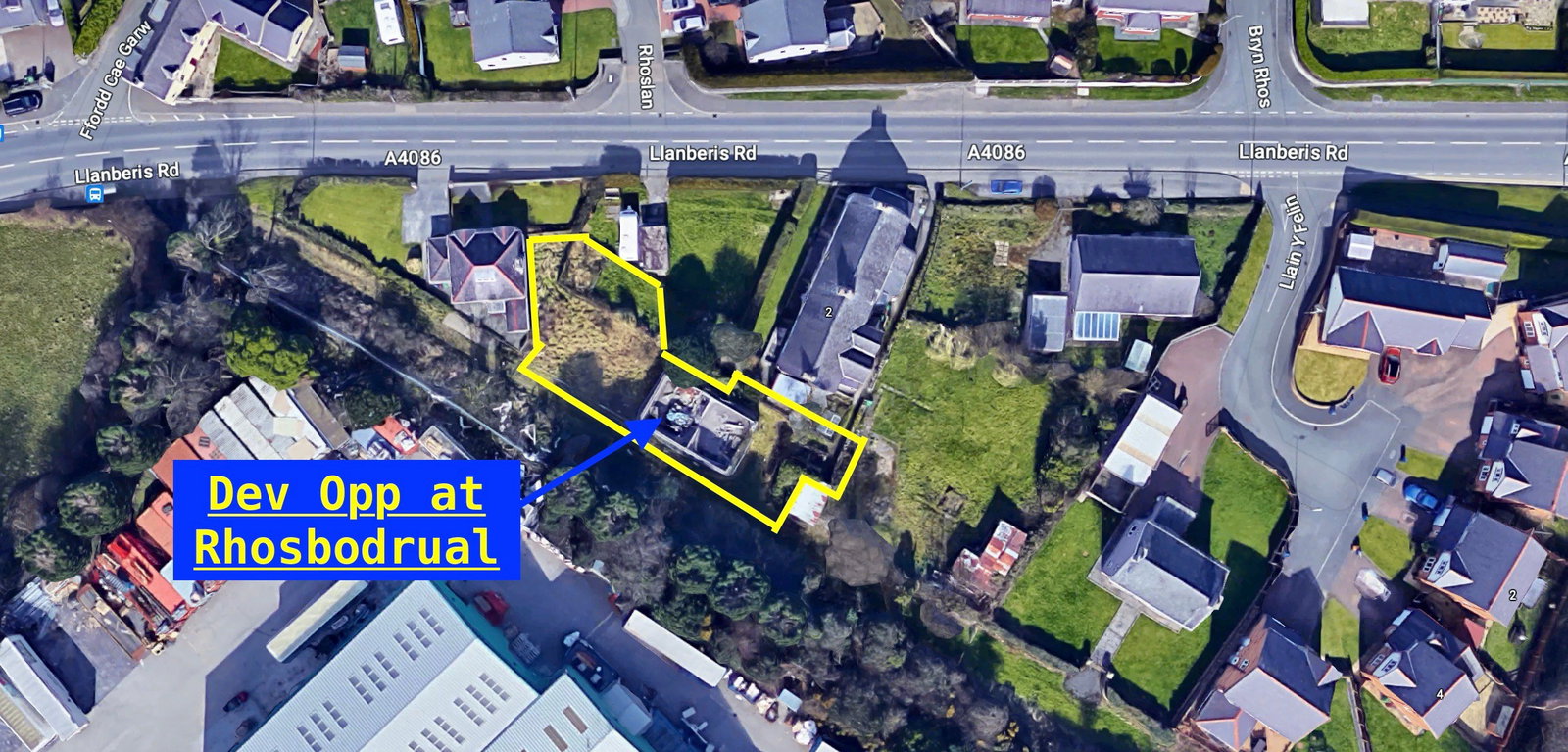Land for sale in Caernarfon, Land Off Rhosbodrual Terrace, Caernarfon, LL55