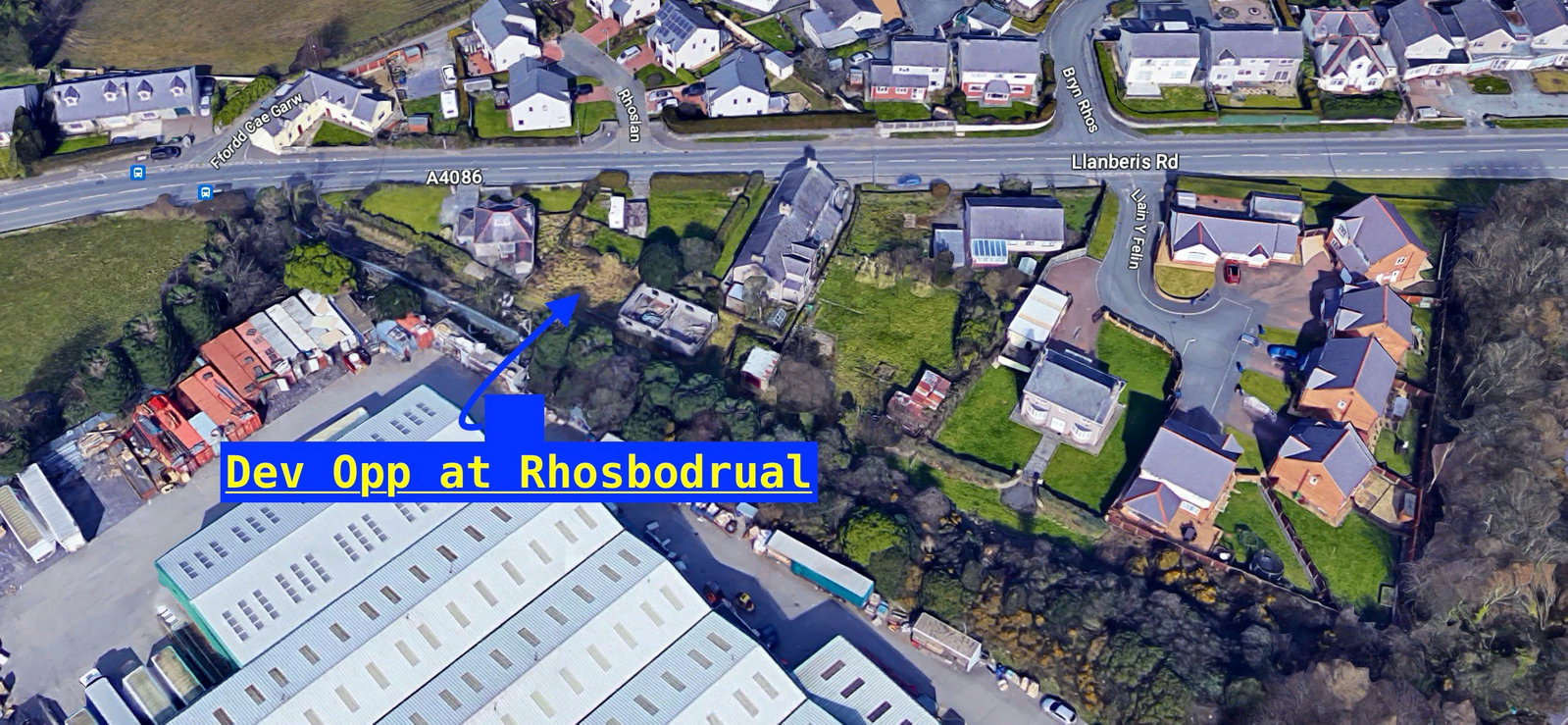 Land for sale in Caernarfon, Land Off Rhosbodrual Terrace, Caernarfon, LL55