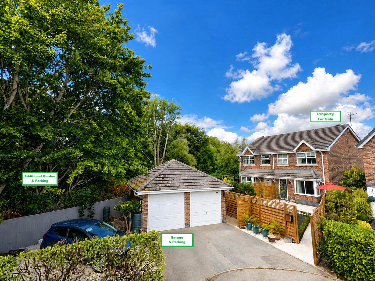 Semi Detached House for sale in Oswestry, Oakwood Close, Whittington, SY11 4PT, 700 m²