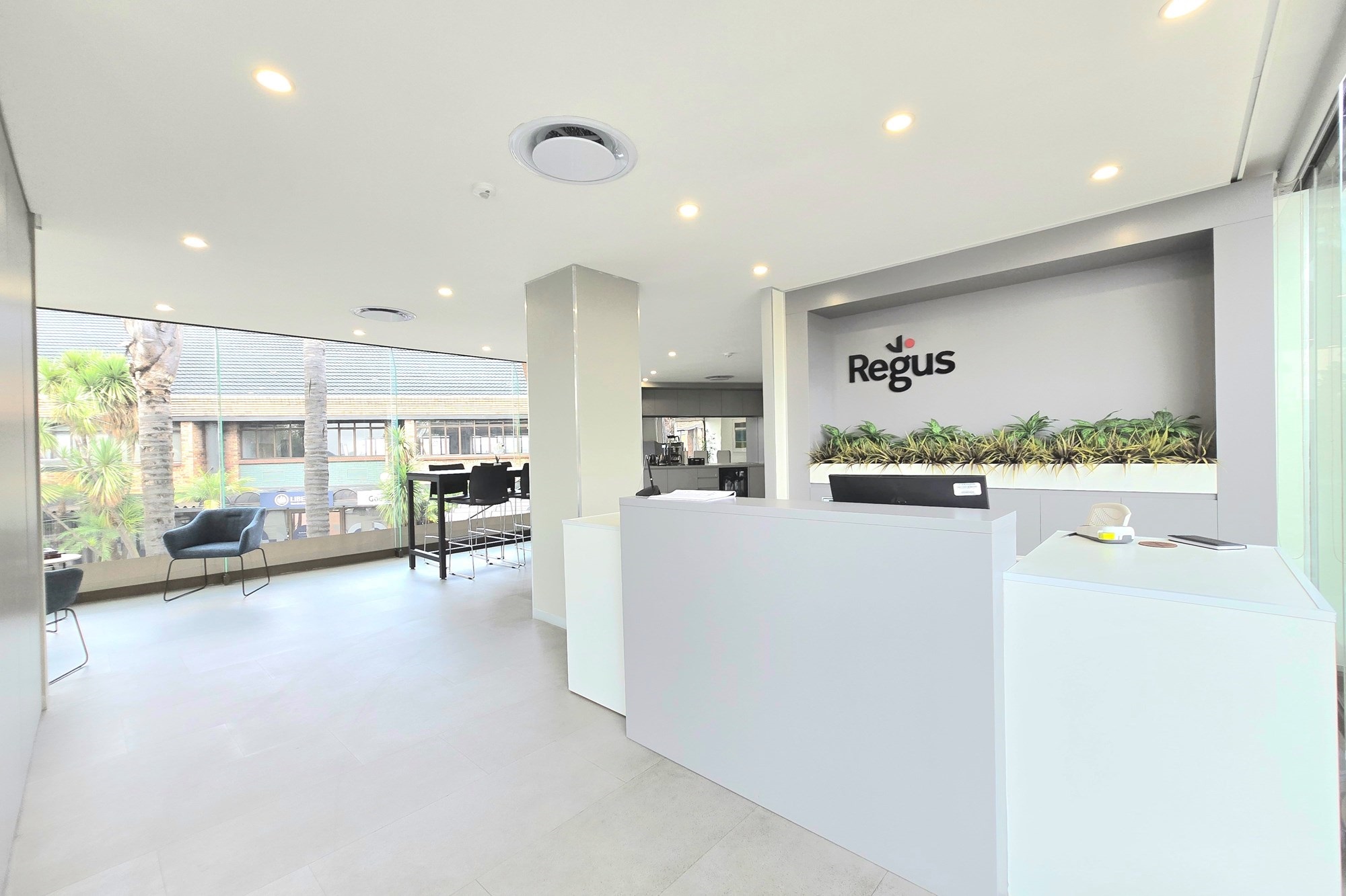 Elevate your workspace with this modern 6-person office