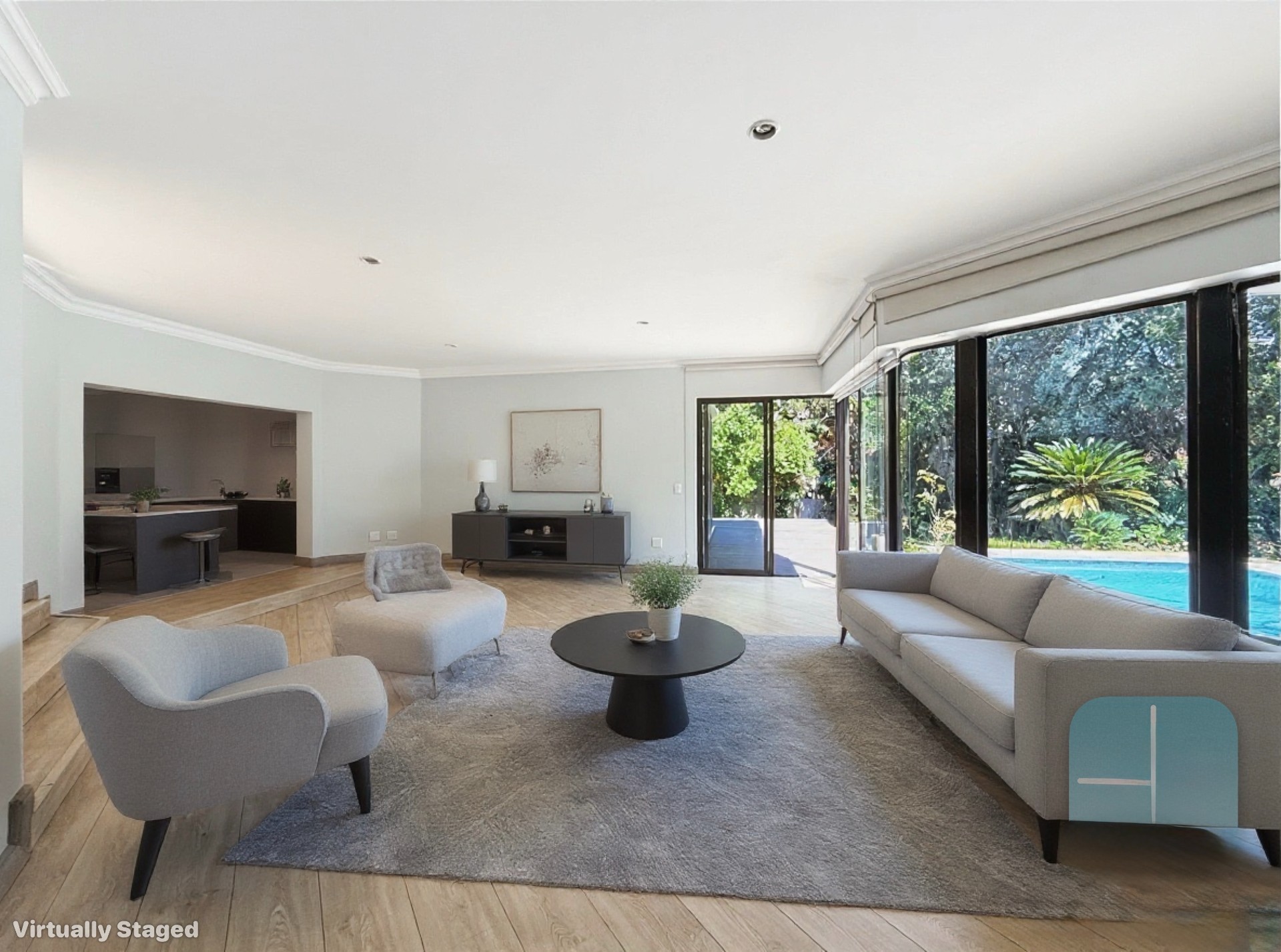 Refined Modern Living with Elegant Entertaining Spaces