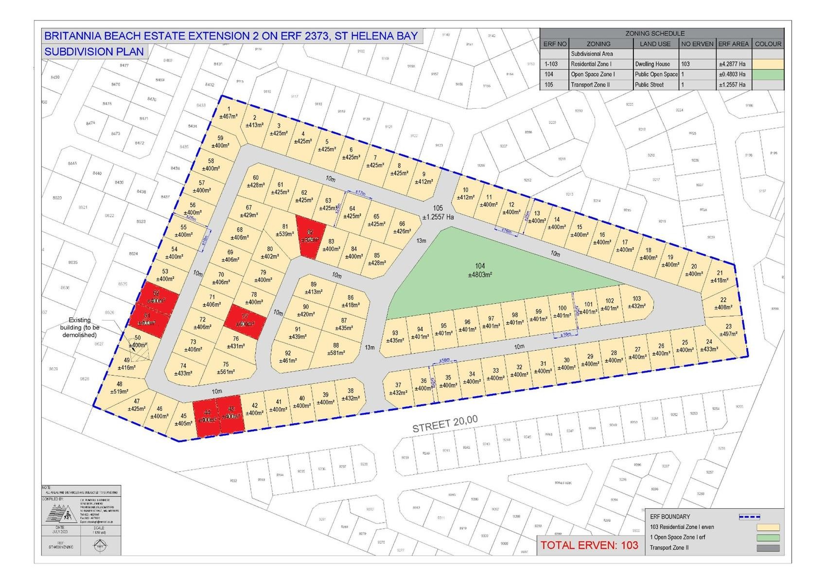 Plot and Plan Project For Sale in Britannia Beach Estate Britannia Bay St Helena Bay Western Cape