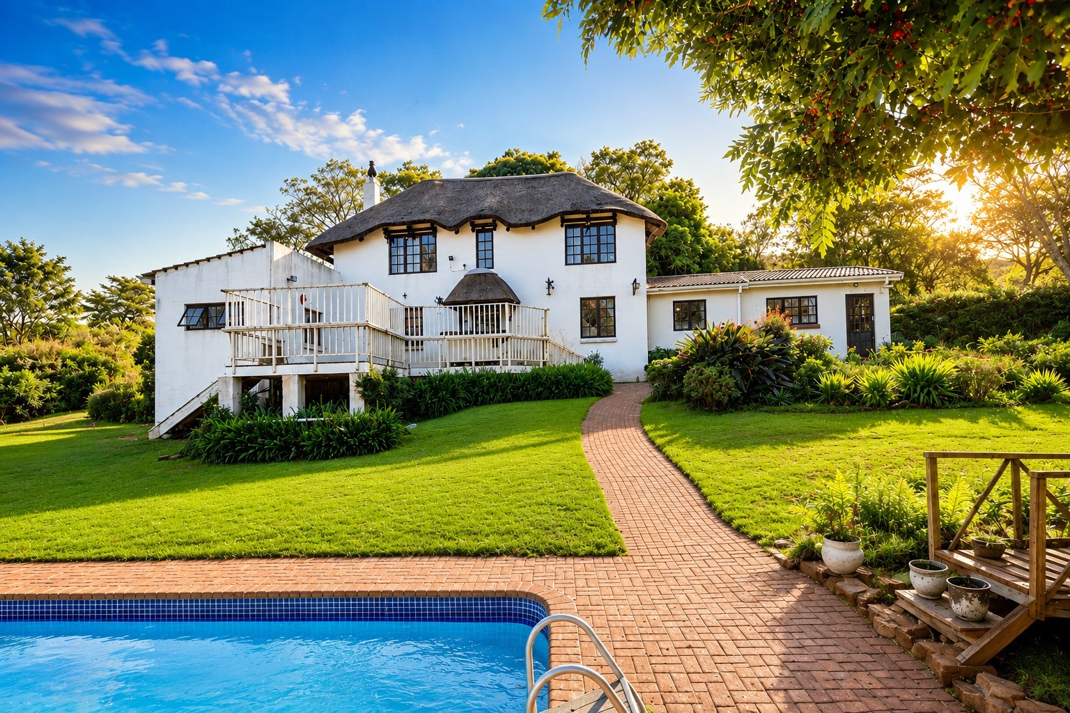 Character Thatched Home with Flatlet, Pool and Entertainment Lapa