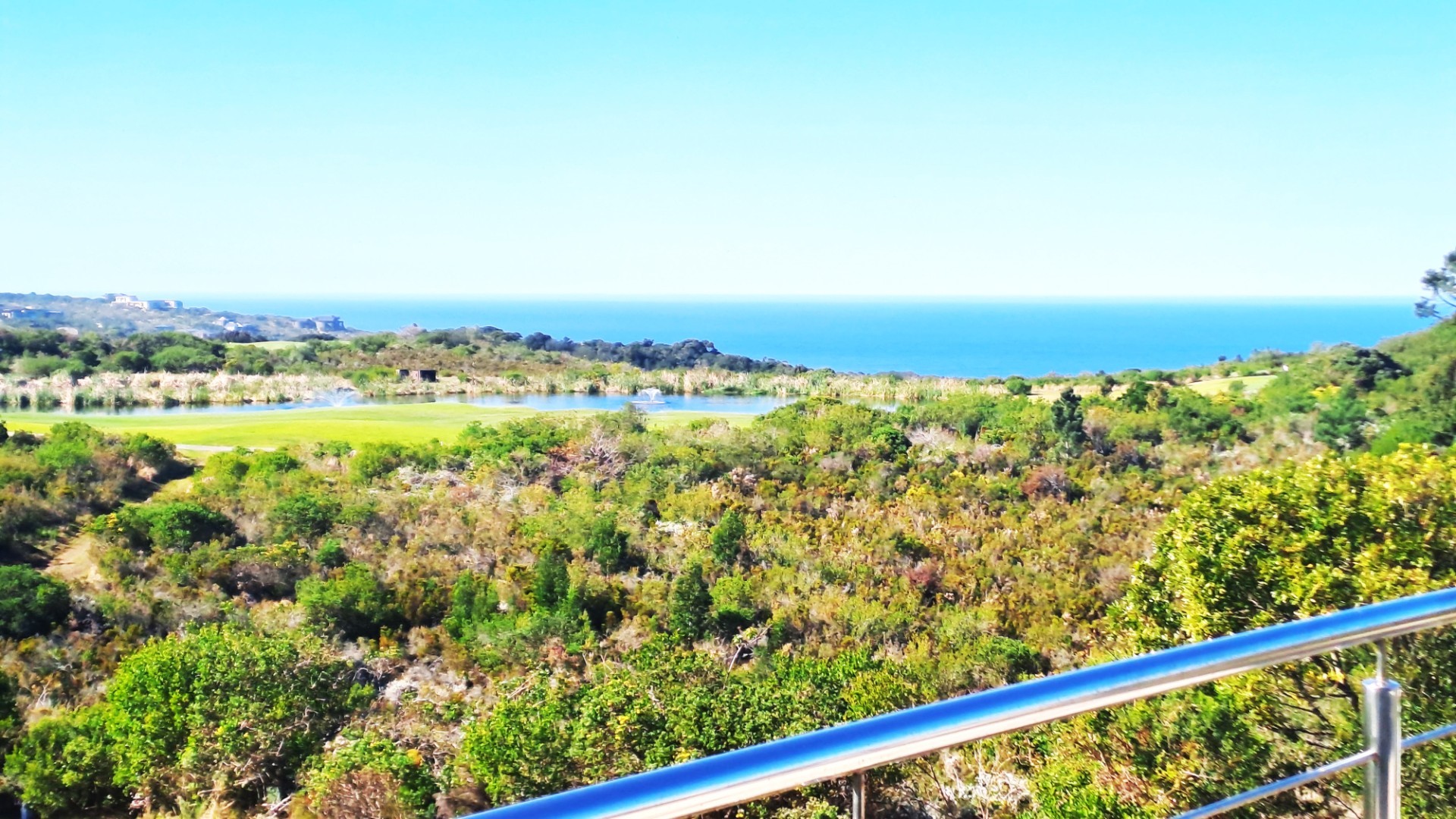 Stunning Golf Course views featuring dramatic clifftops, dams and coastal waters
