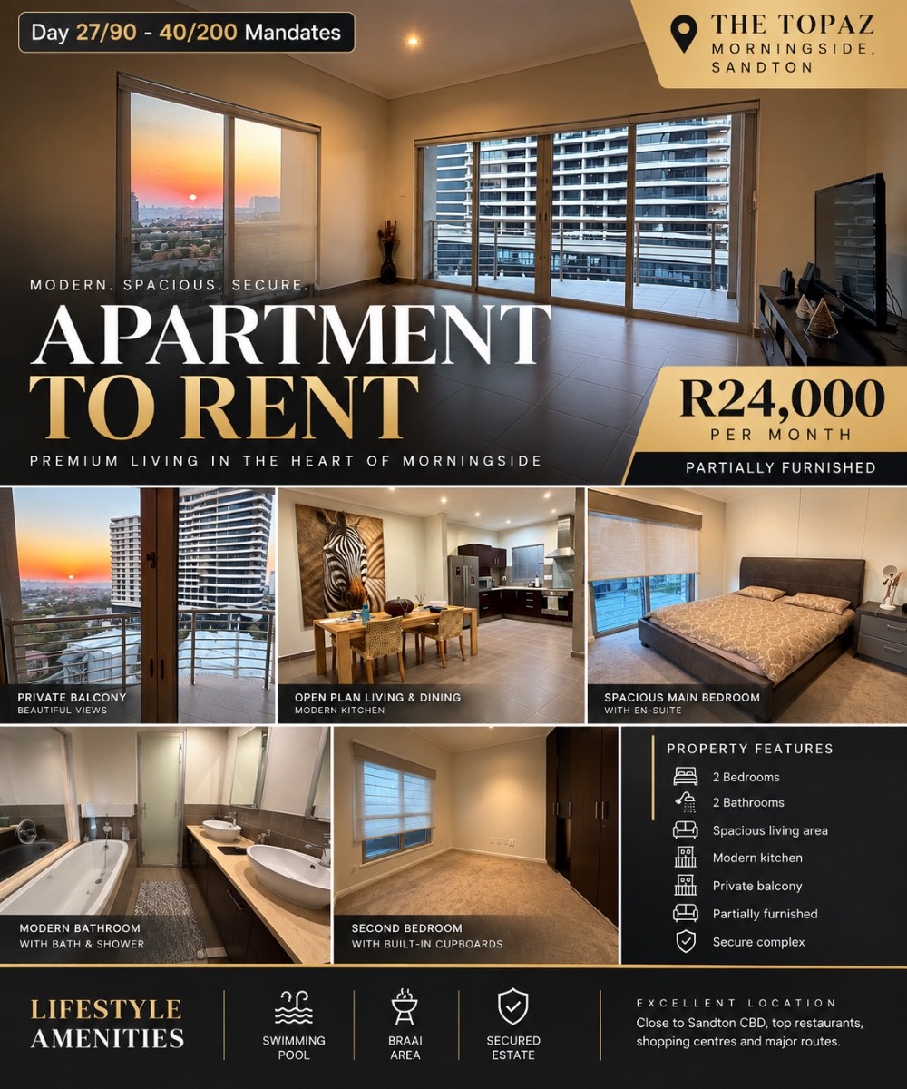 Apartment for rent in Morningside, Sandton
