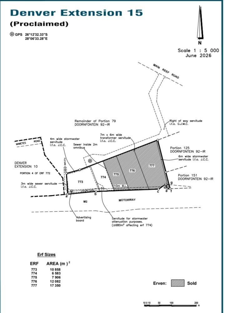 Vacant Land for sale in Denver, Johannesburg, 6583 m²