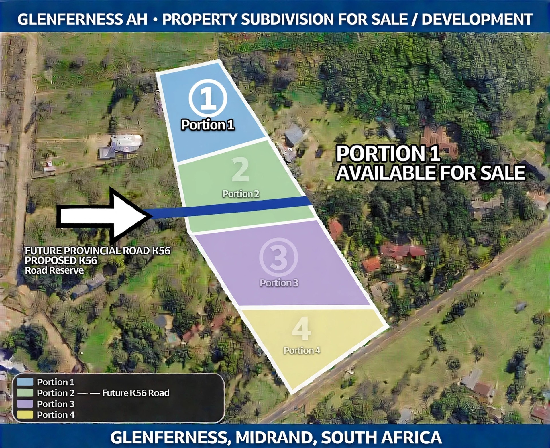 Vacant Land for sale in Glenferness, Midrand, 8565 m²