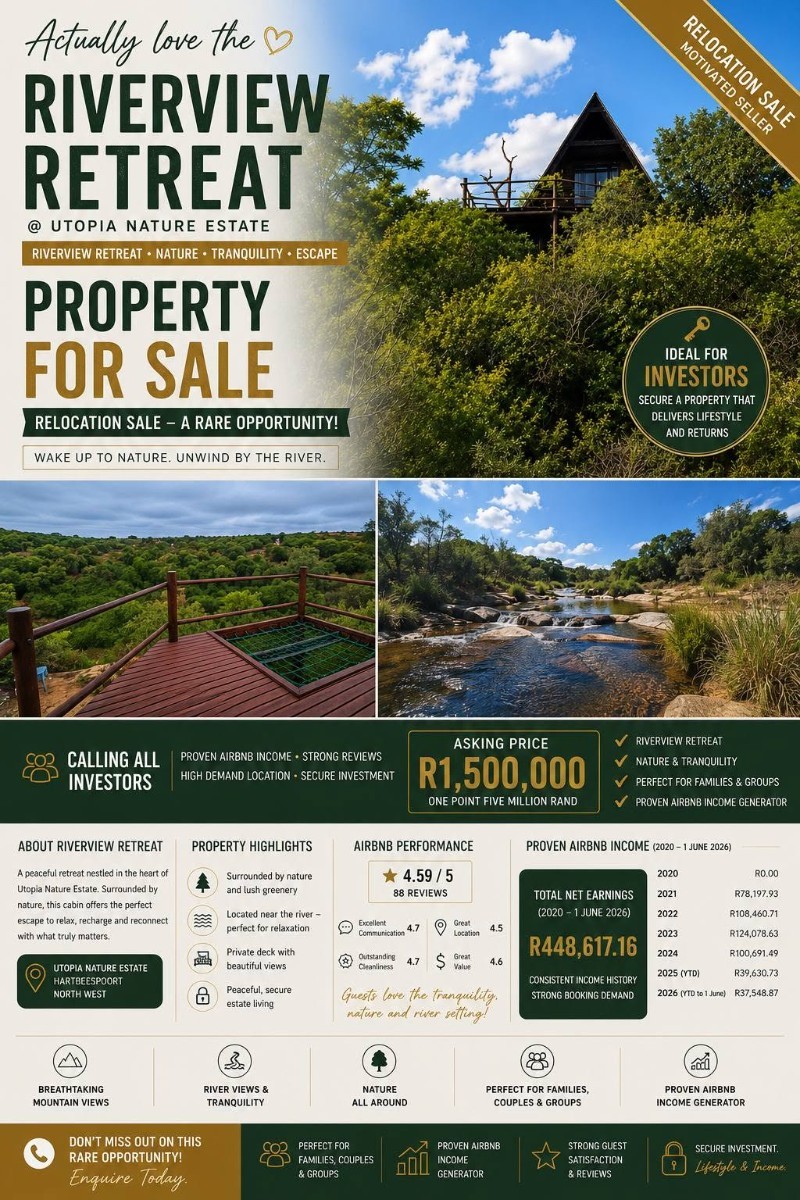 House for sale in Utopia Nature Estate, Rustenburg, North West, 64 m²