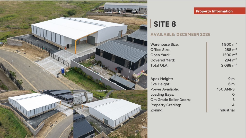 Warehouse for rent in Shakaskraal, Ballito, KwaZulu Natal, 1800 m²
